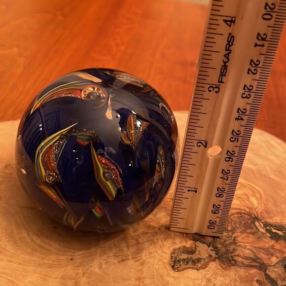 Belleau Art Glass Complex Scramble Paperweight - Picture 8 of 8